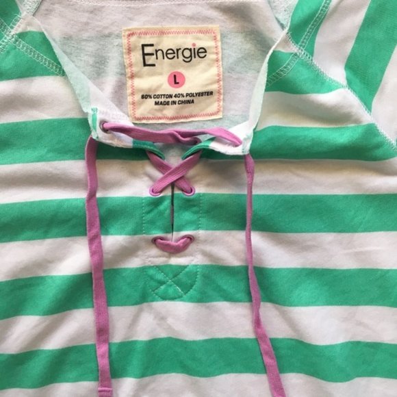 Energie Juniors Striped Cropped Sweatshirt - Picture 4 of 8